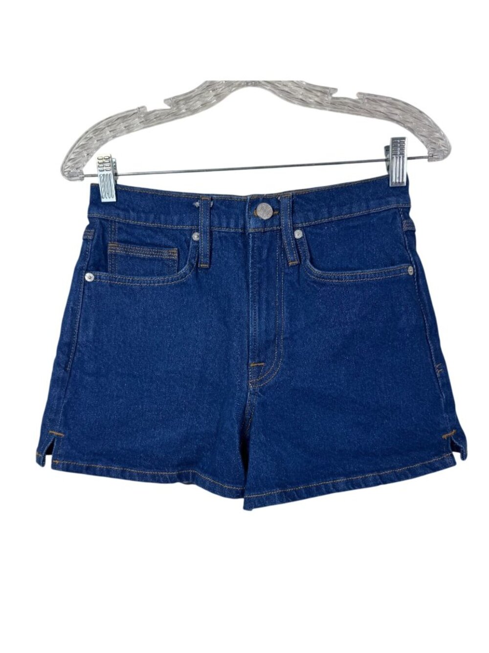 Frame Adele High Rise Blue Denim Jeans Shorts size 26 Casual Classic 3" inseam